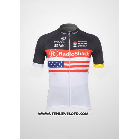 2012 Maillot Ciclismo Radioshack Champion Etats Unis Manches Courtes et Cuissard